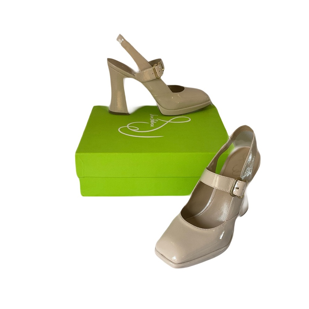 Sam Edelman Beige Patent Heels